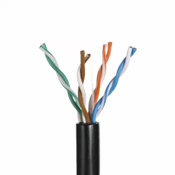 Alantec KIU5OUTS305Q tinklo kabelis, juodas, 305 m, Cat5e U/UTP (UTP) (KIU5OUTS305Q)