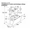 Sieninis gartraukis Bosch DWK65DK20, 590×325×690 mm, 550 m³/h, 3 greičiai, 62 dB, baltas, aliuminio riebalų filtras