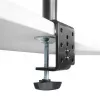 Maclean MC-967 Dvigubas vertikalus monitoriaus laikiklis ant stalo, maks. VESA 100x100, 13-27, 2x 9kg, milteliniu būdu dengtas, pasukamas, reguliuojamas