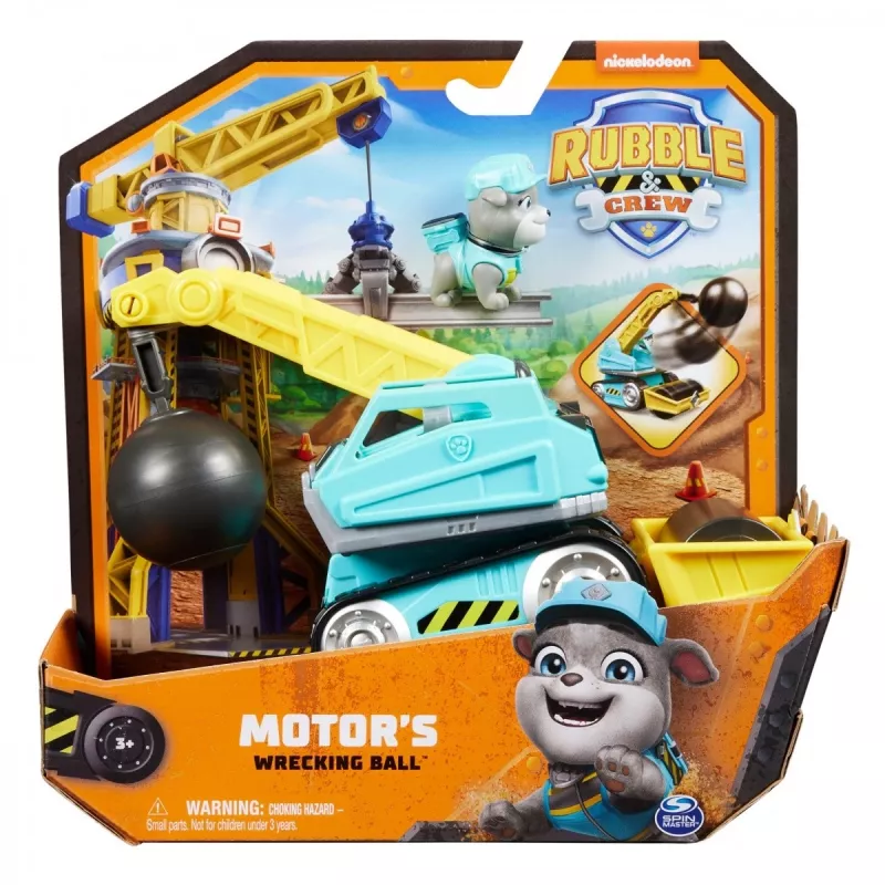 Griovimo kraninis sunkvežimis Rubble & Crew Motor 3+ metų plastikinis juoda mėlyna geltona
