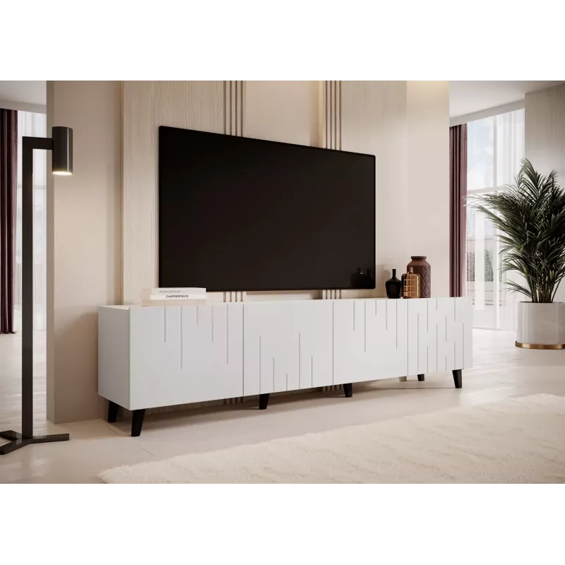 TV spintelė cama meble BARI 200x42x52 balta matinė — 200×42×52 cm