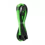 CableMod C-Series PRO ModMesh 12VHPWR į 3x PCI-e kabelis, skirtas Corsair - 60 cm, juoda / šviesiai žalia
