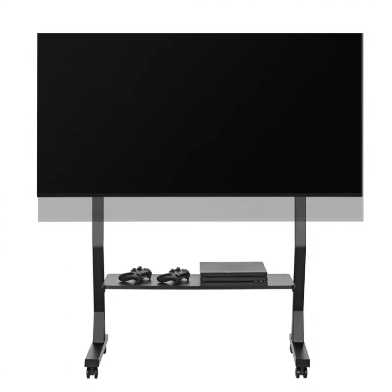 Mobilus TV stovas ART STO SD-22 45–90 colių ekranams, VESA 100×100–800×400, apkrova 60 kg, plienas, ratukai