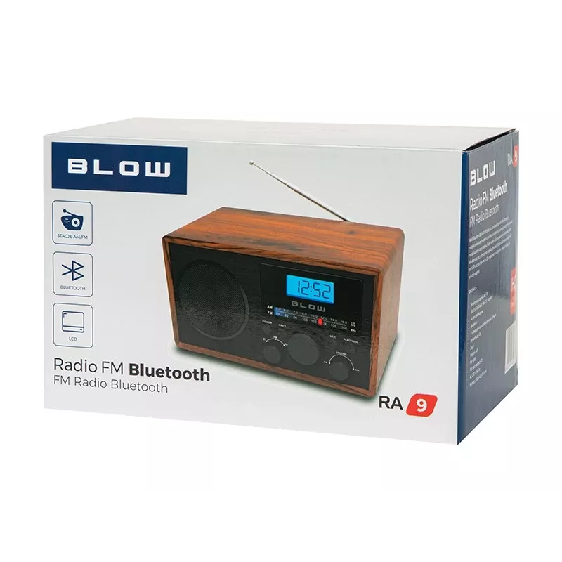 Nešiojamas analoginis AM/FM radijas BLOW RA9 V.2 — AM ir FM priėmimas, maitinamas baterijomis, analoginis derinimas