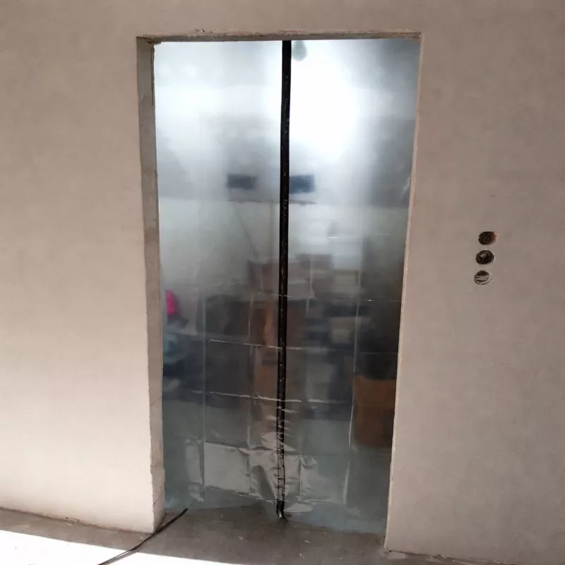 Dulkių barjeras durų remontui XXL, dulkių užuolaida 230x135 tiesi