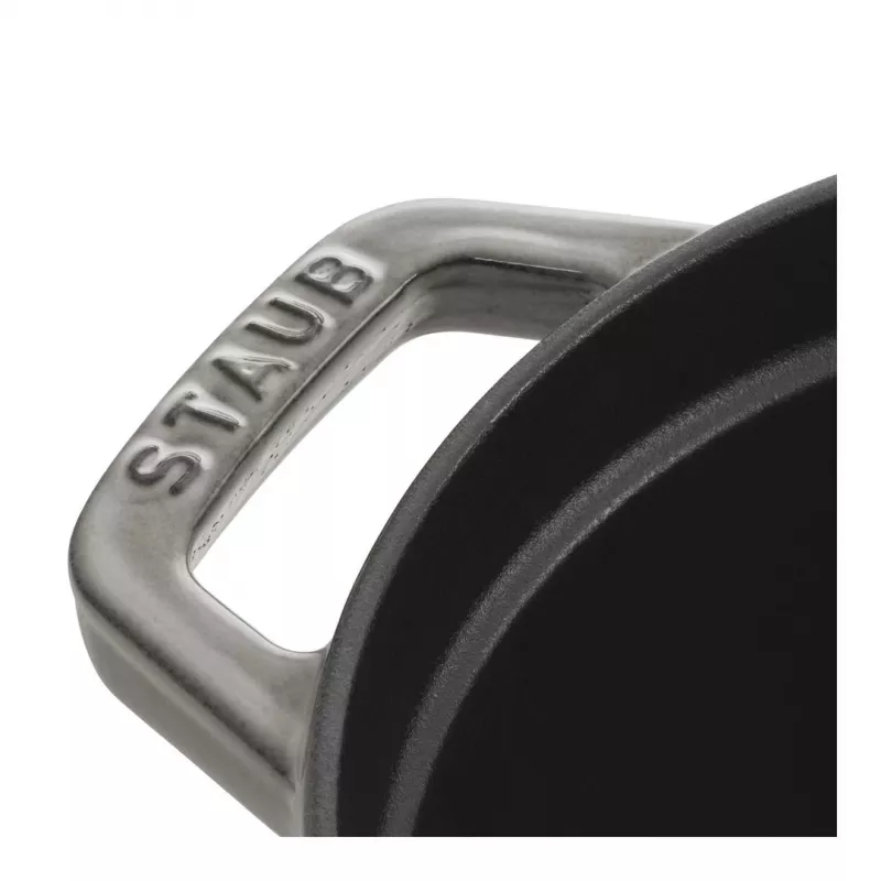 Ovali ketaus kokotė Staub 29 cm, grafito pilkumo