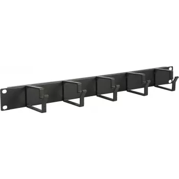 Kabelių tvarkymo skydelis LOGON RAO100BL Juodas Aliuminis 48,3 cm