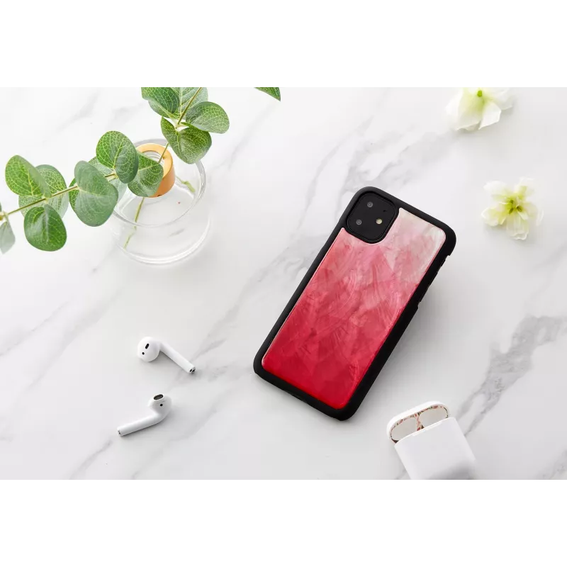iKins išmaniojo telefono dėklas, skirtas iPhone 11 — Pink Lake su juodais akcentais
