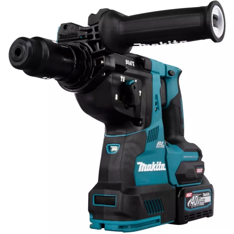 Makita HR004GM201 akumuliatorinis smūginis grąžtas SDS-plus 2,9 džaulio, 2 įkraunamos baterijos, įkroviklis komplekte