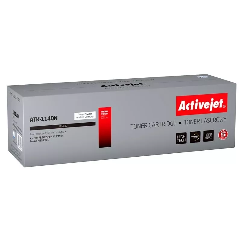 Activejet ATK-1140N toneris (pakaitalas Kyocera TK-1140; Supreme; 7200 puslapių; juodas)