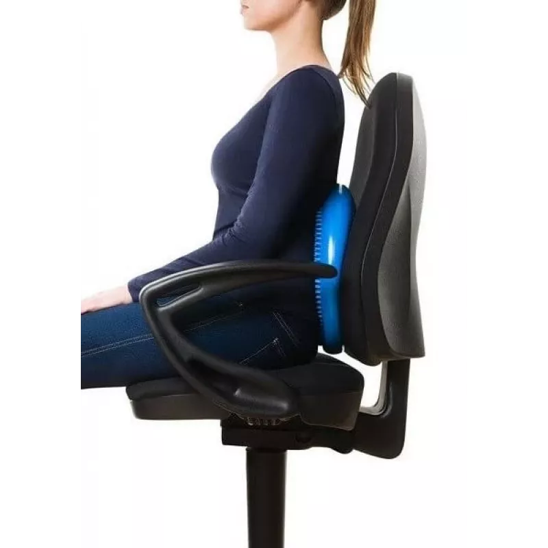 Pripučiamas stabilizavimo pagalvėlė MDH Sensory Balance Disc DRQM3C0CHXUXP, mėlyna, PVC, Ø350 mm, aukštis 60 mm, maks. apkrova 200 kg, su įtvarais