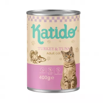 KATIDO Turkija su tunu – šlapias kačių ėdalas – 400g