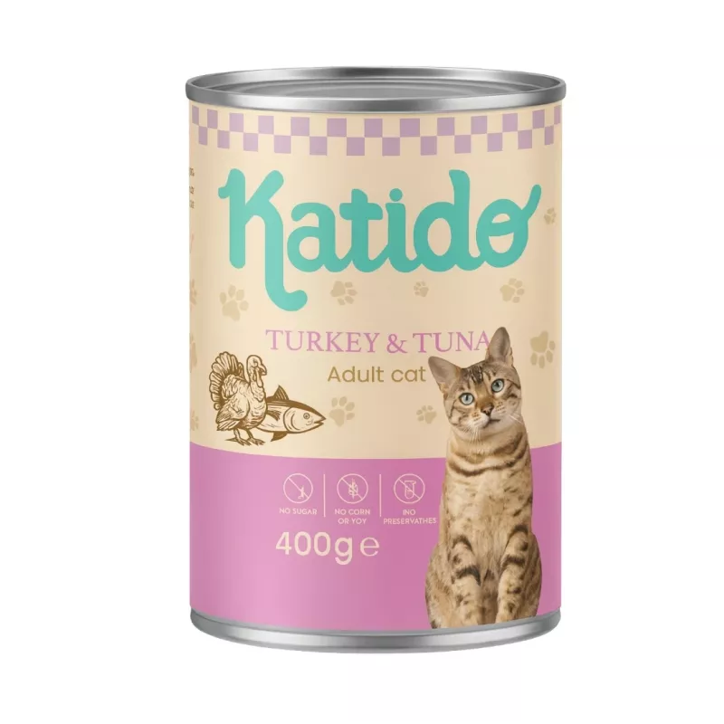 KATIDO Turkija su tunu – šlapias kačių ėdalas – 400g