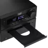 Mini Hi-Fi stereosistema Adler AD 1917 — Bluetooth V5.3, CD/USB/MP3, 2×25W RMS, FM imtuvas, 4 juostų ekvalaizeris, AUX, juoda