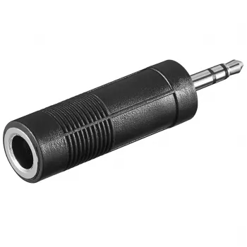 Goobay ausinių AUX adapteris 3,5 mm kištukas į 6,35 mm lizdą, juodas