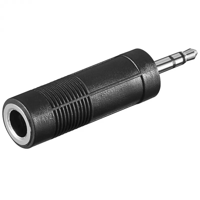 Goobay ausinių AUX adapteris 3,5 mm kištukas į 6,35 mm lizdą, juodas