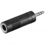 Goobay ausinių AUX adapteris 3,5 mm kištukas į 6,35 mm lizdą, juodas
