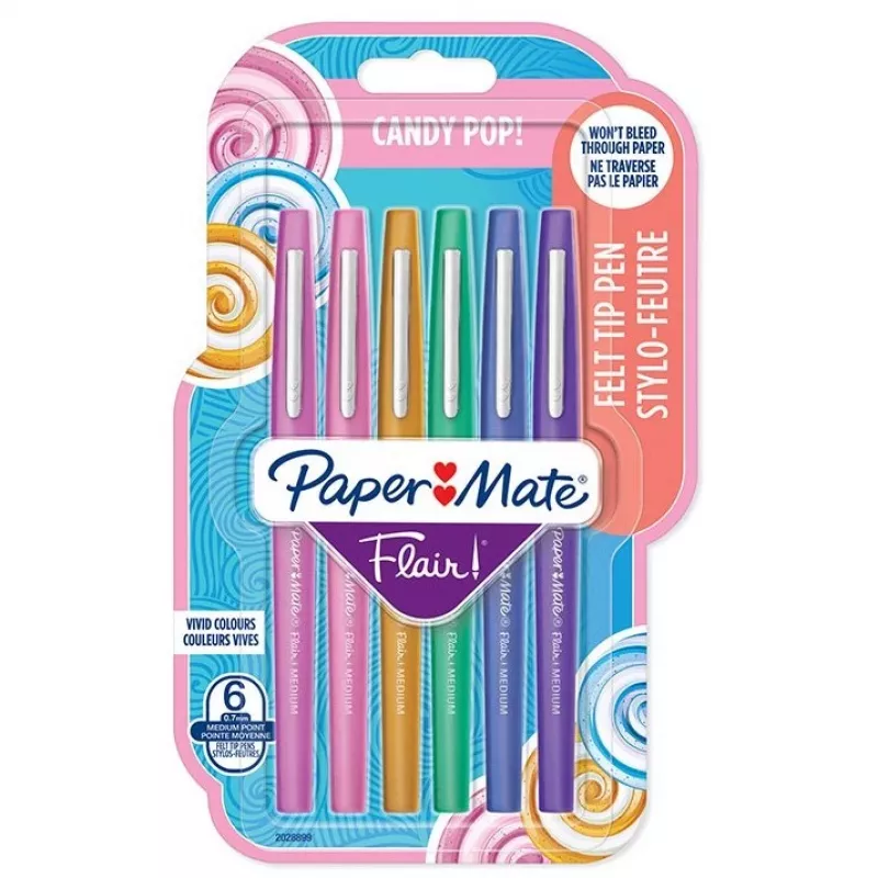 Papermate Flair flomasterių rinkinys, 6 spalvos