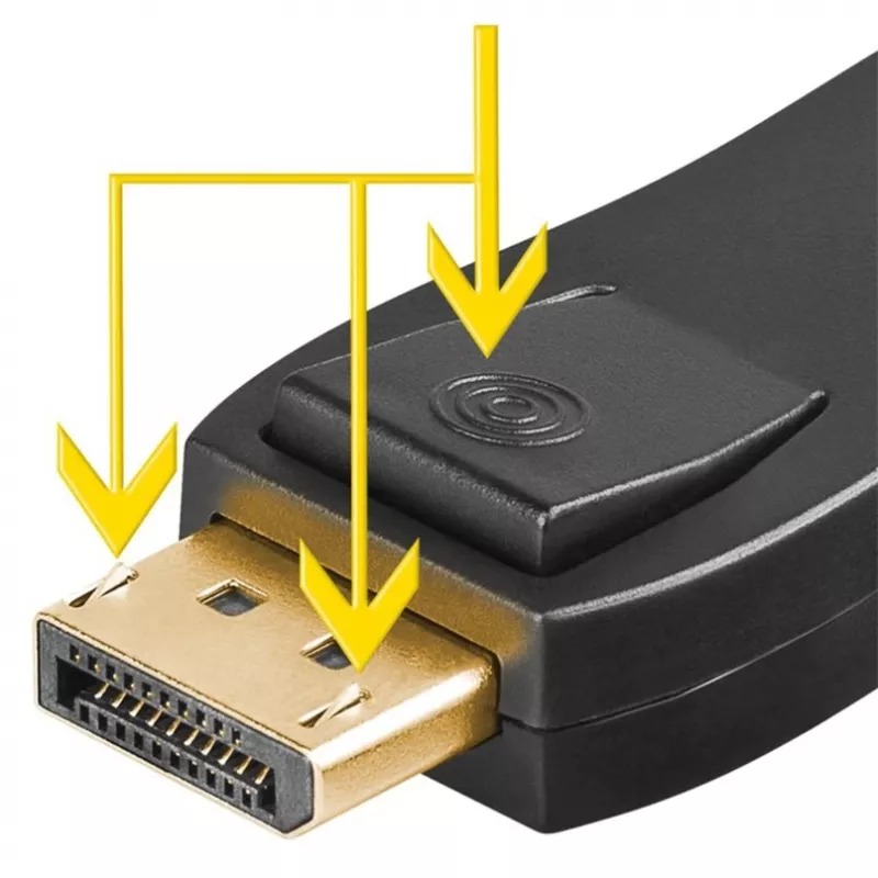 Wentronic Goobay DisplayPort į HDMI adapteris 1.1, HDMI standartinė lizdas (A tipas) - HDMI standartinė lizdas (A tipas) > DisplayPort kištukas (51719)