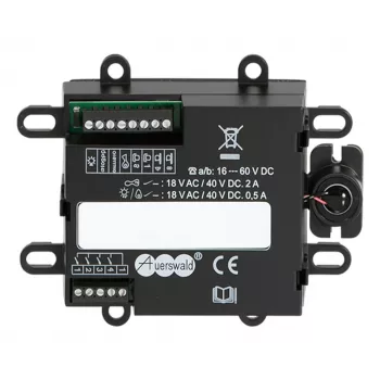 Vaizdo domofono vidinis įrenginys Auerswald TFS-Universal plus 2 — juodas, IP20, plastikinis, nuolatinės srovės maitinimas (16–60 V), 109×29×84 mm