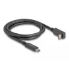 Delock - USB laidas - 24 kontaktų USB-C (kištukas) į 24 kontaktų USB-C (kištukas) kampuotas - USB 3.2 Gen 2 - 3 A - 1,0 m - USB maitinimo tiekimas (60 W), palaiko 4K 144 Hz (3840 x 2160), iki 10 Gbps duomenų perdavimui