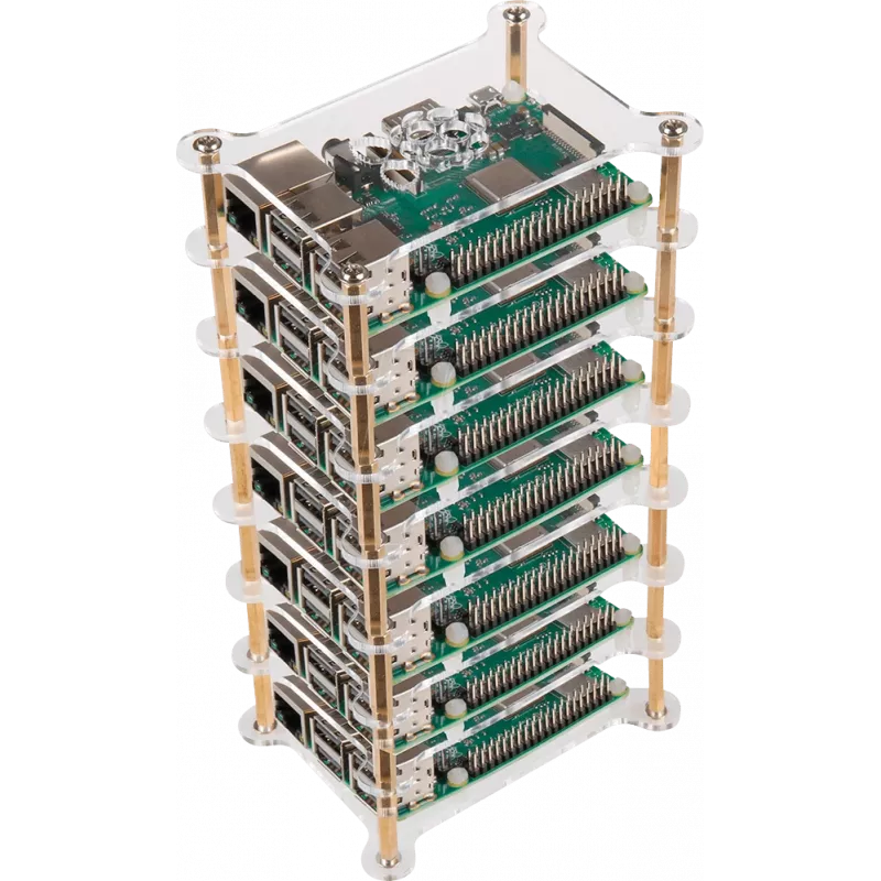 JOY-iT Tower - Case - Brass, acrylic - transparent (RB-CASE+19)