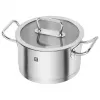 Puodų rinkinys ZWILLING 65120-005-0 — 5 vnt. nerūdijančio plieno prikaistuviai, dangčiai, tinkami orkaitei ir indaplovei, neprideganti danga, maks. 200°C