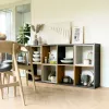 Topeshop MALAX 2X4 ANT/ART svetainės knygų spinta