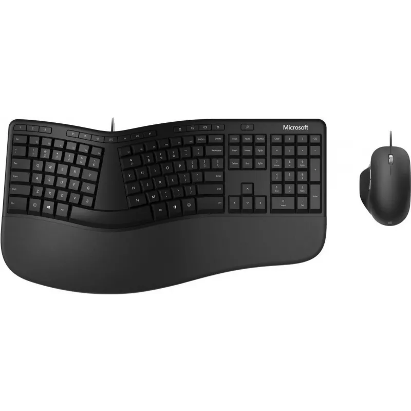 Microsoft Ergonomic Desktop klaviatūra, pelė įskaičiuota, biuro USB QWERTY Nordic juoda (RJU-00009)