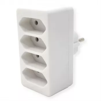 Maitinimo lizdų juosta Bachmann 921.273 – 4× Euro lizdai, balta PVC
