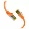 RJ45 komutacinis kabelis Cat.6A S/FTP LSZH Cat.7 neapdorotas laidas oranžinis