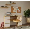 KUBA Rašomasis stalas artisan ąžuolas/baltas komplektas
