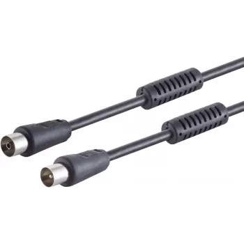 Koaksialinis antenos kabelis ShiverPeaks 80203-128-2.5S — 2,5 mm, 100 dB, juodas