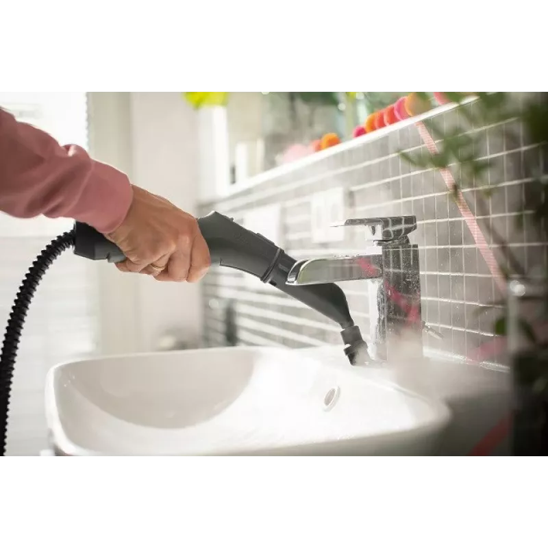 Garinė šluota Kärcher SC 3 EasyFix Plus — 1 L vandens bakelis, 1900 W, 3,5 bar garų slėgis, balta