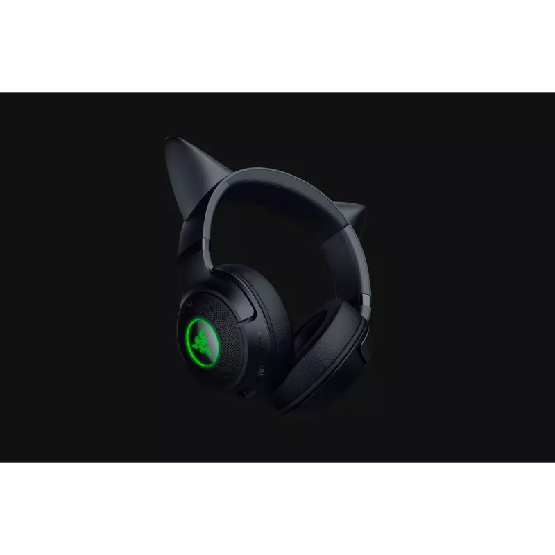 Ausinės Razer Kraken Kitty V2 BT — Belaidis Bluetooth, circumauralinis, galvos juosta, 20–20000 Hz, 325 g, juodos spalvos
