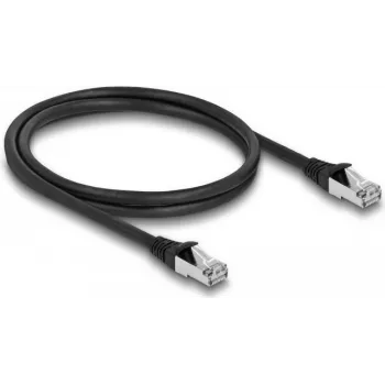 Tinklo kabelis DeLOCK RJ45 Cat.6A 1m Juodas