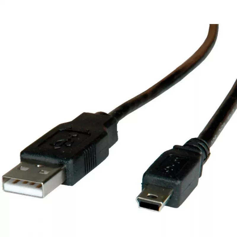 ROLINE USB 2.0 laidas, A tipo - 5 kontaktų Mini, 0,8 m (11.02.8708)