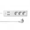 WOOX R4028 išmanusis daugializdis kištukas / kištukinis lizdas, 3x Schuko, 4x USB, valdomas per TUYA, baltas