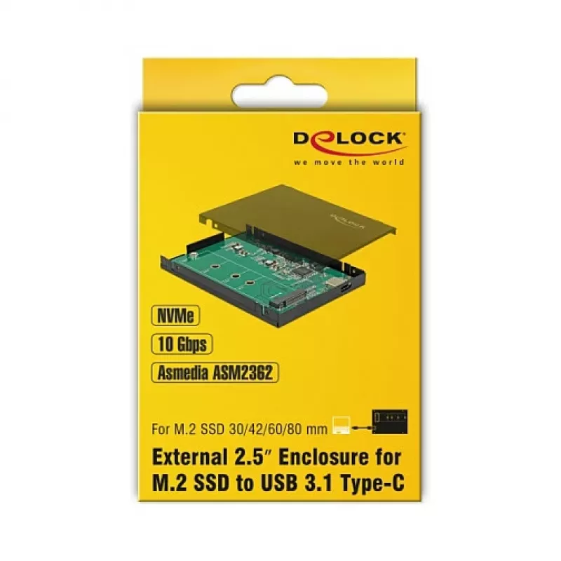 SSD korpusas DeLOCK 42609 Juodas M.2