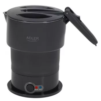 Elektrinis virdulys Adler AD 1377G, 0,6 L talpa, 600 W, pilkas, plastikas/silikonas/nerūdijantis plienas