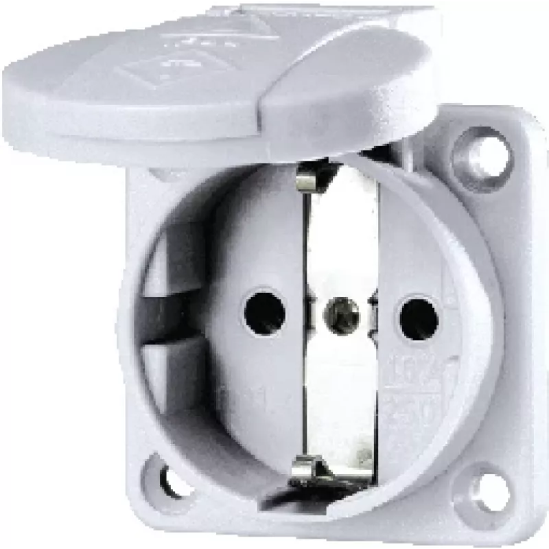 MENNEKES SCHUKO-panelinis lizdas 16A 11030 pilkas 2P+E 230V 11030 (11030.)