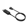 DC įtampos keitiklio kabelis Akasa AK-CBFA10-60BK iš USB į 3 ir 4 kontaktų PC ventiliatorių, 60 cm