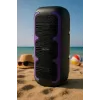 Nešiojamas stereofoninis garsiakalbis SQUEAK SQ1009 — Bluetooth 5.3, 45 W RMS, 10 val. baterija, FM, USB, AUX, LED, 1800 mAh, juodas