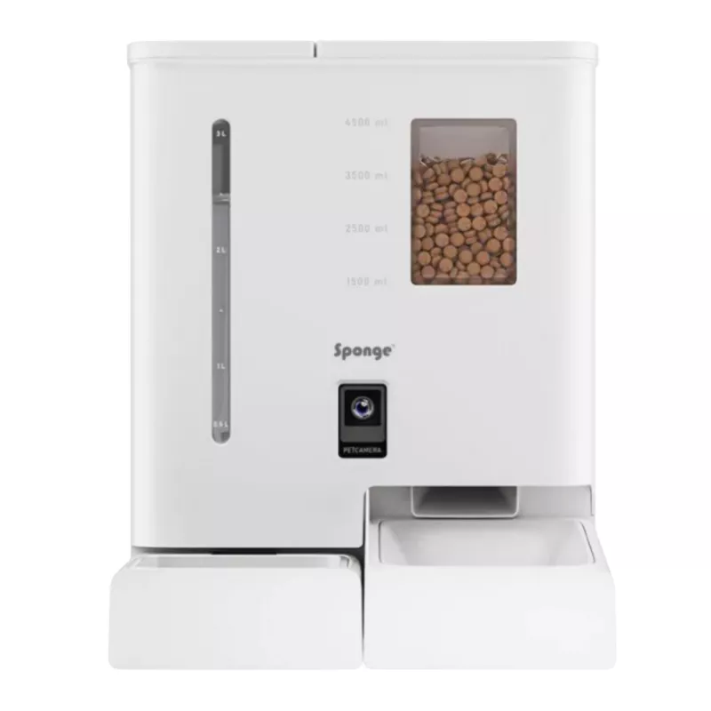 Automatinė gyvūnų šėrykla Sponge SPONGE Pet Feeder Smart DUAL — dviejų dubenėlių išmanioji šėrykla gyvūnams