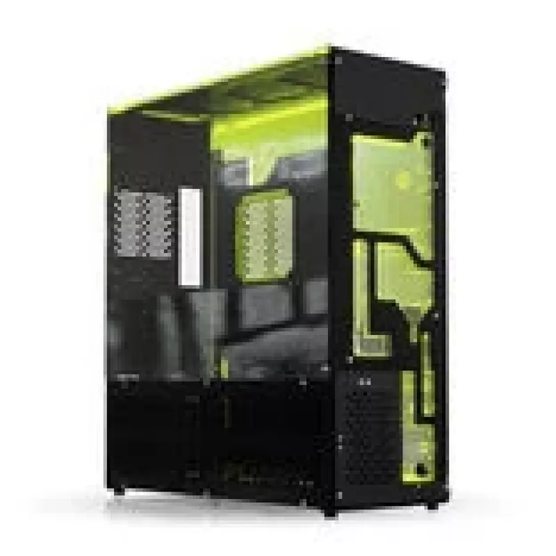 Singularity Computers Stream-M skysčio aušinimo korpusas, Didysis bokštas, XL-ATX, RGB - juodas