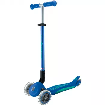 Primo Foldable Plus Lights, Scooter tamsiai mėlyna/turkio