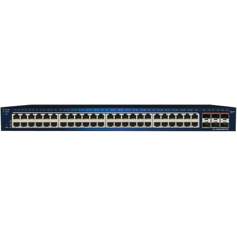 Ethernet komutatorius ALLNET ALL-SG8454M-10G – 48+6 prievadų valdomas Gigabit su 10G aukštynkrypčio ryšio prievadais