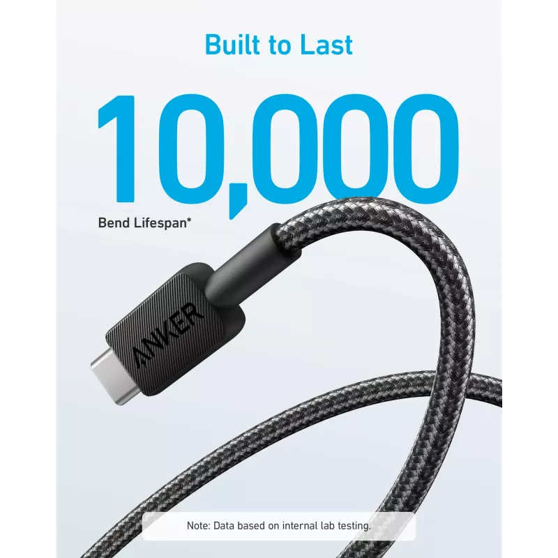 Anker Innovations 322 USB-A į USB-C laidas, nailoninis, 1,8 m, juodas - Laidas - Skaitmeninis/duomenų