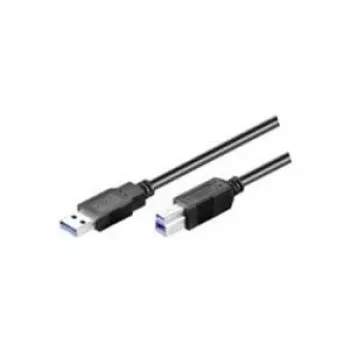 Wentronic Goobay USB 3.0 SuperSpeed laidas, juodas, 1,8 m - USB 3.0 kištukas (A tipo) > USB 3.0 kištukas (B tipo) (93655)