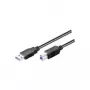 Wentronic Goobay USB 3.0 SuperSpeed laidas, juodas, 1,8 m - USB 3.0 kištukas (A tipo) > USB 3.0 kištukas (B tipo) (93655)